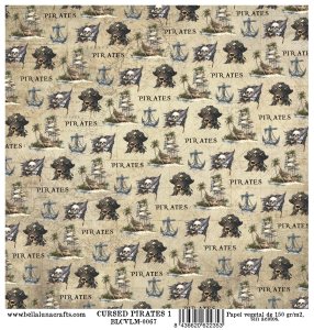 Vellum 12x12&quot; Bellaluna Crafts Cursed Pirates 1